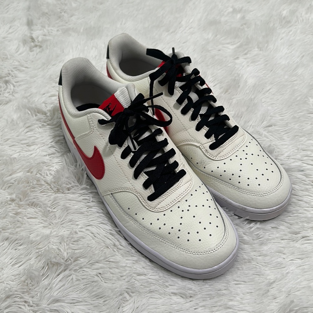 ❤️ Nike Court Vision Low Sail University Red Shoes Sneakers